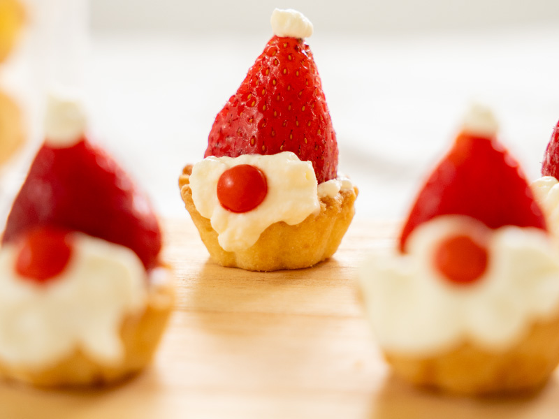 Tartaletas navideñas de frutilla