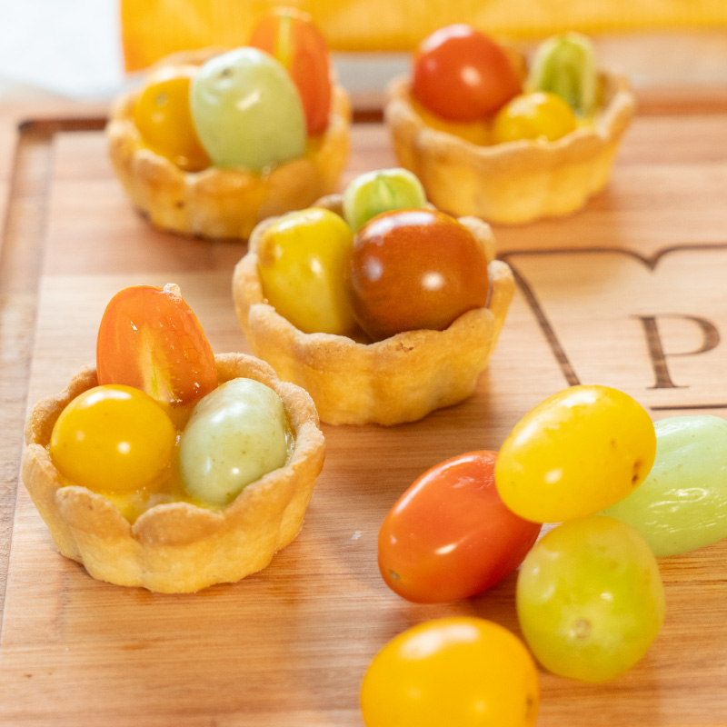 Tarteletas mix de tomates cherry de colores